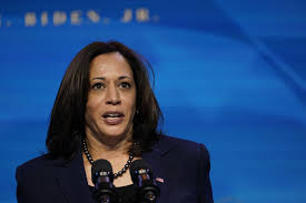 Kamala harris , participate in a moment of silence to honor george floyd and the black lives matter movement in emancipation hall. 5guwibcetrnzdm