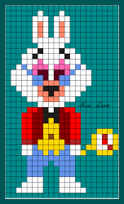 Alice In Wonderland Perler Bead Disney Pixel Art Graph Paper Art