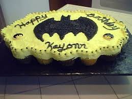Batman Cupcake Cake Children S Birthday Cakes Batman Cupcake Cake Batman Cupcakes Cupcake Cakes