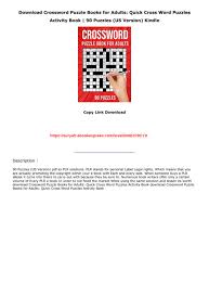 This app needs permission to access: Download Crossword Puzzle Books For Adults Quick Cross Word Puzzles Activity Book 90 Puzzles Us Text Images Music Video Glogster Edu Interactive Multimedia Posters