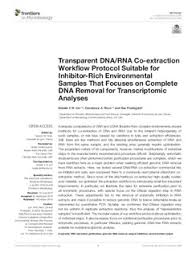 Maybe you would like to learn more about one of these? Brage Nmbu Transparent Dna Rna Co Extraction Workflow Protocol Suitable For Inhibitor Rich Environmental Samples That Focuses On Complete Dna Removal For Transcriptomic Analyses