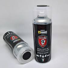 Titans Hobby Primer Matt Black 400ml Spray For Plastic Metal And Resin Ammo Drop