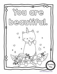 unicorn cat coloring pages free growing play
