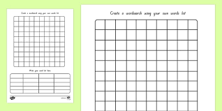 blank word search template printable literacy games