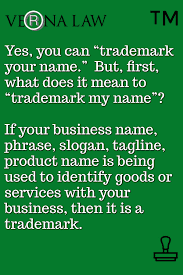 Can you trademark your name. Yes You Can Trademark Your Name But First What Does It Mean To Trademark My Name If Your Business Name Phrase Slogan Business Names Phrase Names