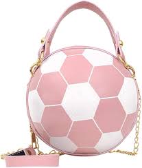 Amazon.co.jp: [LAIFEKE] 女子バスケットボールサッカーボール型ミニショルダーバッグPUレザーチェーンショルダーバッグ 女の子ラウンドバッグ (サッカー-ピンク) : ファッション