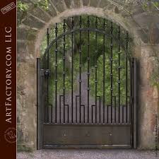 Custom Iron Garden Gate Hand Forged By Master Blacksmiths Iron Garden Gates Garden Gates Wrought Iron Gates