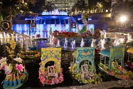 Fountain in the la public library's courtyard: Celebrate Dia De Los Muertos In Los Angeles App Discoverla California