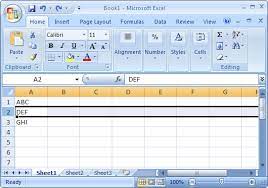 Ms Excel 2007: Change Height Of A Row