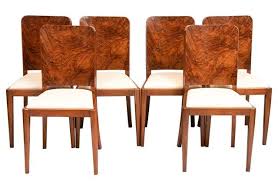 A Set Of 6 British Art Deco Dining Chairs The Chairs Have Been Reupholstered In Time Typical Art Deco Dining Chair Dining Chairs Oversized Chair Living Room