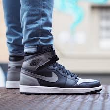 Jordan Retro 1 High Og White Black Particle Grey Air Jordan 1 Retro High Og Shadow Nike Shoes Flyknit Air Jordan Sneakers Nike Shoes Jordans