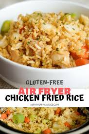 Gluten Free Air Fryer Chicken Fried Rice Air Fryer Fanatics Recipe In 2020 Air Fryer Recipes Healthy Air Fryer Chicken Air Fryer Dinner Recipes