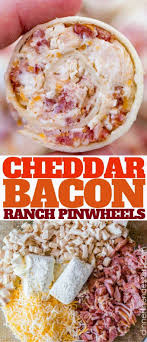 Cheddar Bacon Ranch Pinwheels Made In Just 15 Minutes With Chicken Ranch Seasoning Cream Cheese And Tortillas Make Diy Food Recipes Diy Easy Recipes Recipes
