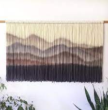 Hold For Carmen Smith Sonder Hospitality Fiber Art Wall Hanging Dip Dyed Tapestry Modern Boho Wall Decor Boho Art Mountain Art Hanging Wall Art Fiber Art Wall Hanging Boho Wall Decor