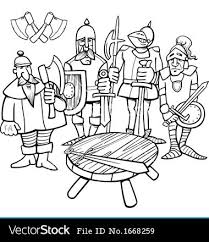 For example, in the color red, the color code is #ff0000, which is '255' red, '0' green, and '0' blue. Knights Of The Round Table Coloring Page Vector Image On Black And White Cartoon
