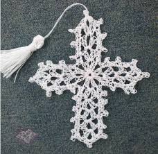 This bookmark makes a perfect gift for a friend or loved one! Crocheted Cross Bookmark The Purple Poncho