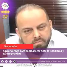 🚨 Xavier Jordán Mendoza, procesado en el caso #Metástasis, solicitó  comparecer telemáticamente ante la Comisión de Fiscalización de la  @AsambleaEcuador. 🧑‍💻📄 En una carta dirigida a Niels Olsen (presidente  del Legislativo) y