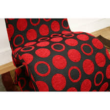 Next day delivery and free returns available. Forte Red And Black Patterned Fabric Accent Chair See White
