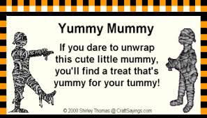 Yummy Mummy Spoon Familycorner Com Halloween Poems School Halloween Party Halloween Kids