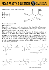 Mcat Practice Question On Acids And Bases Gold Standard Mcat Prep Mcat Medical School Preparation Medical School Prep
