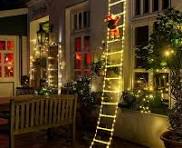 Toodour LED Christmas Ladder Lights - 10ft Decorative Lights with Santa  Claus, Indoor/Outdoor, Window, Garden, Home, Wall, Xmas Tree Decor (Warm ...