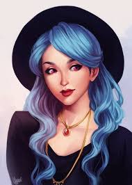 Artistic Blue Haired Girl Drawing Drawing Art Girl Blue Hair Bluehair Digital Art Girl Art Girl Blue Haired Girl