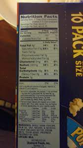How To Read Popcorn Nutrition Label Pop Secret Homestyle How Much Fiber Is Actually In One Full Bag Of This Nutrition Label In Description R Nutrition