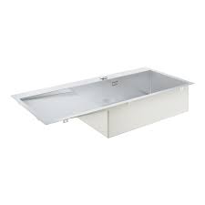 Double basin stainless steel kitchen sink with granite countertops. Grohe Kitchen Sinks 31582sd1 116x52cm Stainless Steel With Drainer Rh Can Be Installed On The Right