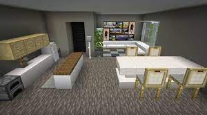 A Gray Living Room Minecraft Minecraft Interior Design Minecraft Room Living Room In Minecraft
