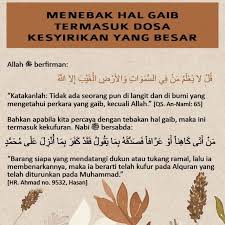 Menebak Hal Gaib Termasuk Dosa Kesyirikan Yang Besar In 2020 Islamic Love Quotes Muslim Quotes Dosa