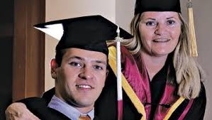 A doubly special day: Mother, son graduate