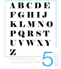 Entdecke aufnäher aufbügler schwarz buchstaben 7,5 cm alphabet abc letter name initialien in großer auswahl ✓ vergleichen angebote und preise ✓ online . Reusable 5 Alphabet Letter Stencils Diy Vertical Farmhouse Porch Signs Essential Stencil