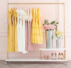 Black And Gold Clothes Rail Gold Black Silver Rolling Rack Etsy Boutique Decor Clothing Rack Rolling Rack