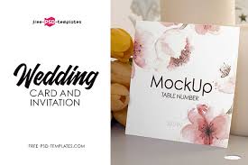 Download Free Wedding Invitation And Card Mockups Set Free Psd Templates
