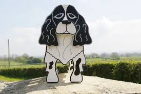 Black And White Springer Spaniel Cartoon Black And White Springer Spaniel Planter Handmade And Hand Painted Can Be Used Indoors And Ou Cavalier King Charles Spaniel Tricolor Spaniel Handmade Planter