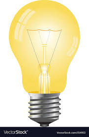Yellow Light Bulb Royalty Free Vector Image Vectorstock