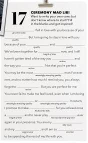 Wedding Vow Mad Lib From Brides Magazine Wedding Vows Template Funny Wedding Vows Writing Vows