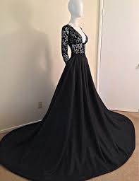 Sheer Lace Bodice Black Prom Dress With Long Prom Dresses Long With Sleeves Black Lace Prom Dress Prom Dresses With Sleeves
