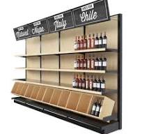 Wood Gondola Shelving Wall Unit With 20 Shelves & Bins, 12ft Wide