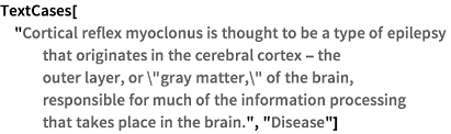 Disease Wolfram Language Documentation