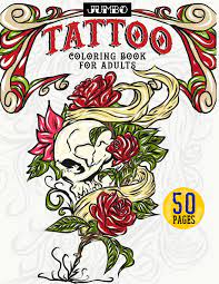 They develop imagination teach a kid to be accurate and attentive. Amazon Com Jumbo Tattoo Coloring Book For Adults Large Print Inky Coloring Activity Book Includes Skulls Gothic Roses Tribal Designs Wolves Koi Fish To Life For Tattoo Darlings And Tattoo Lovers 9781979380683