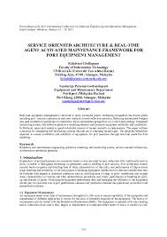 Universiti tun abdul razak (unirazak) was established on 18 december 1997 and is one of the first private universities in malaysia. Pdf Service Oriented Architecture Real Time Agent Activated Maintenance Framework For Port Equipment Management Kalaivani Chellappan Academia Edu