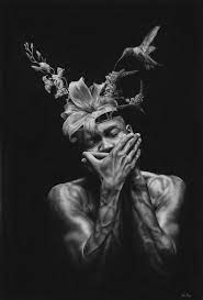 Jono Dry Pencil Drawing Print In My Silence Etsy Drawing Prints Pencil Drawings Hyperrealistic Drawing