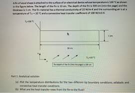 Solved Afin Of Usual Shape Is Attached To The Surface Of Chegg Com
