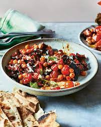 Aubergine Tomato And Chickpea Traybake Recipe Delicious Magazine Recipe Vegetarian Recipes Recipes Vegetarian