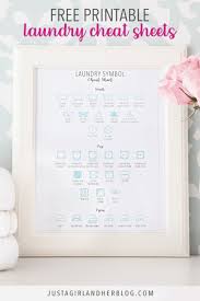 Free Laundry Cheat Sheet Printables For Spring Cleaning