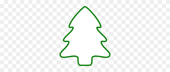 This is a verdantly green christmas tree topped with a red star. Green Christmas Tree Outline Clip Art Tree Outline Clipart Stunning Free Transparent Png Clipart Images Free Download