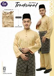 Baju melayu merk 2nd chance size xl panjang badan 85cm lebar dada 63cm panjang tangan 60cm. Baju Melayu Tradisional Champagne Nude Wni Fashion