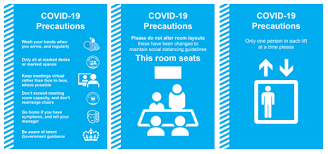 We have created special temporary signage options in this gallery in addition to the more permanent safety and directional signage we normally produce. Free To Use Covid 19 Signage