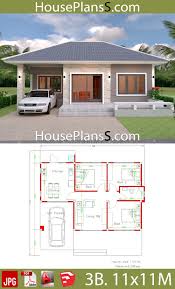 Simple House Design Plans 11x11 With 3 Bedrooms Full Plans House Plans 3d Small House Layout Small House Design Plans Simple House Design